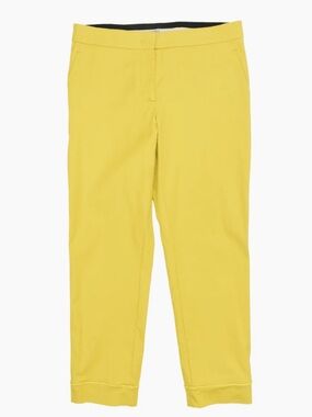 Emilio Pucci Lemon Yellow Tailored capri pants cotton & silk blend size 4 NWT
